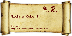 Michna Róbert névjegykártya